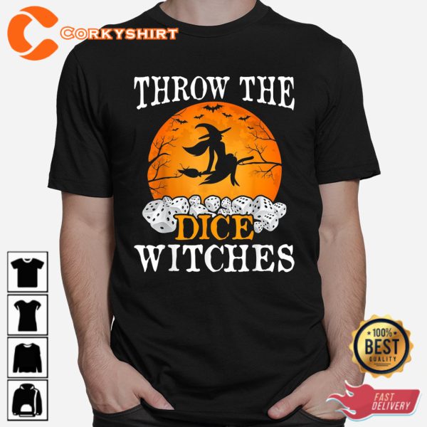 Bunco Throw The Dice Witches Halloween Sweatshirt - Image 2