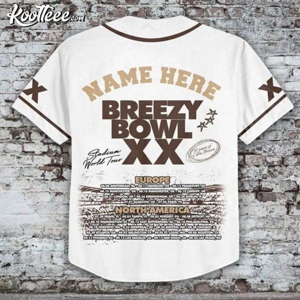 Chris Brown Breezy Bowl XX Custom Baseball Jersey - Image 3