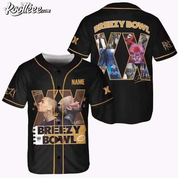 Custom Chris Brown Breezy Bowl XX Baseball Jersey