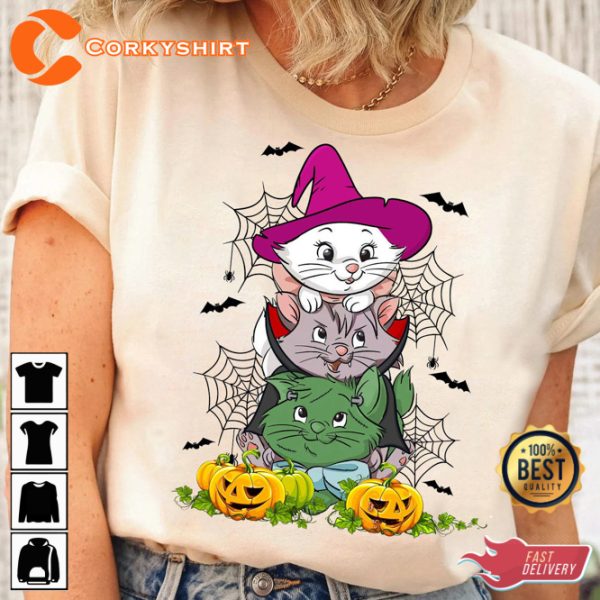 Cutie The Aristocats Marie Toulouse Berlioz Halloween T-Shirt - Image 2
