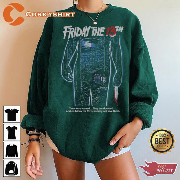 Friday The 13th Jason Voorhees Slasher Horror Halloween T-Shirt - Image 2