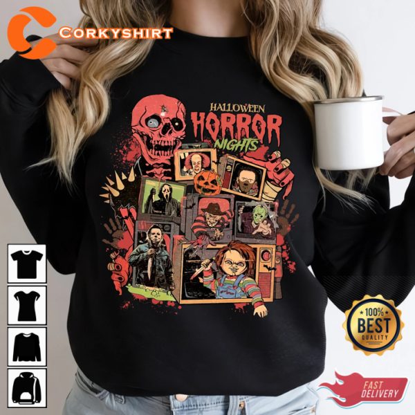 Five Nights at Freddy Horror Halloween Charaacter Gaming Vibes Unisex T-Shirt