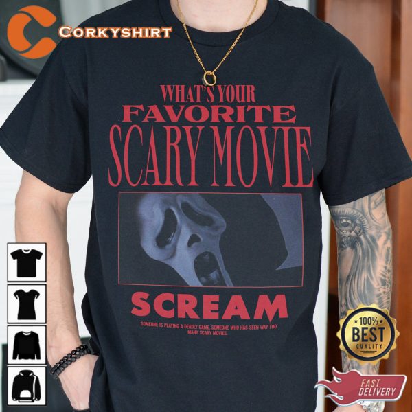 Horror Movie Shirt Original Scream Vintage Graphic Tee - Image 2