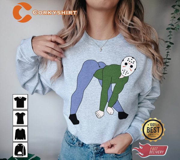 Jason Voorhees Sweatshirt Funny Friday The 13th Horror Movie Shirt - Image 2