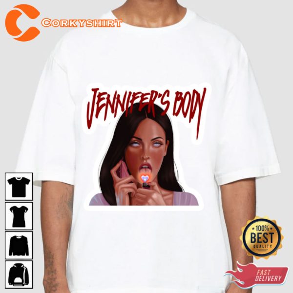 Jennifers Body Hell Is A Teenage Girl Horror Holiday Celebrate Halloween Outfit Unisex T-Shirt - Image 2