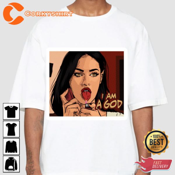 Megan Fox Jennifers Body Im A God Holiday Celebrate Halloween Outfit Unisex T-Shirt