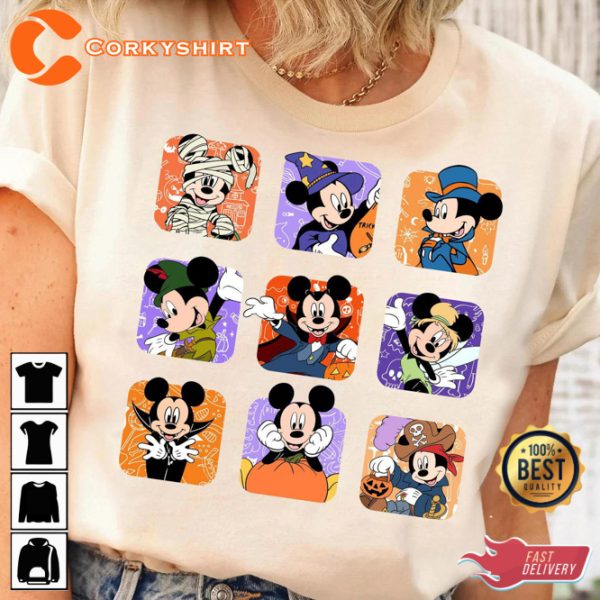 Mickey Mouse Halloween Costume Disney Mickey And Minnie T-Shirt - Image 2