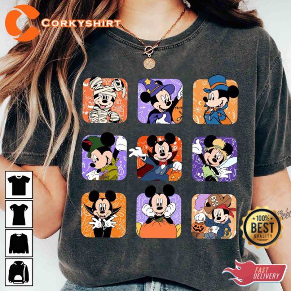 Mickey Mouse Halloween Costume Disney Mickey And Minnie T-Shirt - Image 3