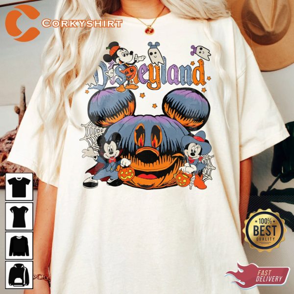 Retro Disneyland Disneyworld Halloween Pumpkin Sweatshirt - Image 2