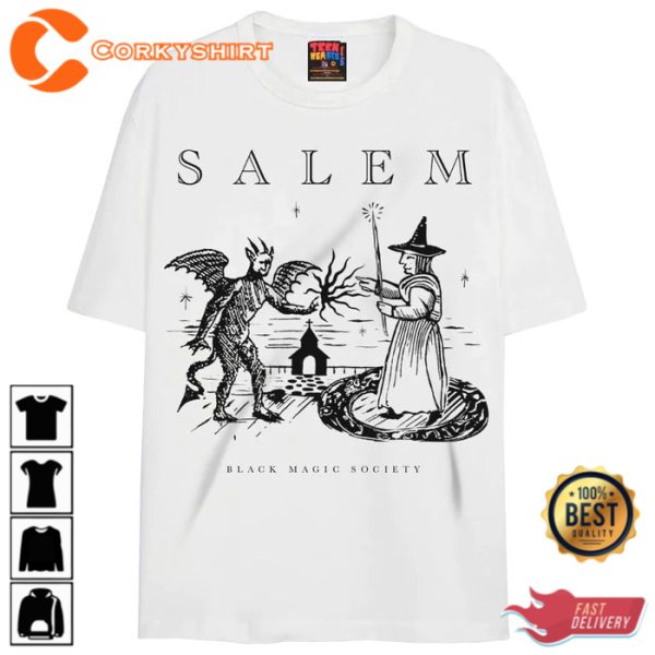 SALEM HALOOWEN VINTAGE 90s T-SHIRT - Image 3