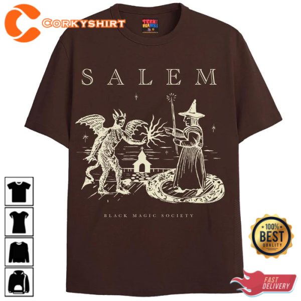 SALEM HALOOWEN VINTAGE 90s T-SHIRT - Image 4