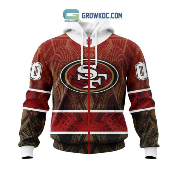 San Francisco 49ers NFL Special Native With Samoa Culture Hoodie T Shirt - Image 2