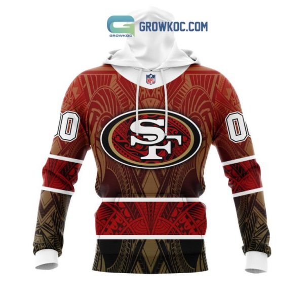 San Francisco 49ers NFL Special Native With Samoa Culture Hoodie T Shirt - Image 4