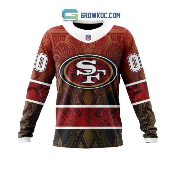 San Francisco 49ers NFL Special Native With Samoa Culture Hoodie T Shirt - Image 8
