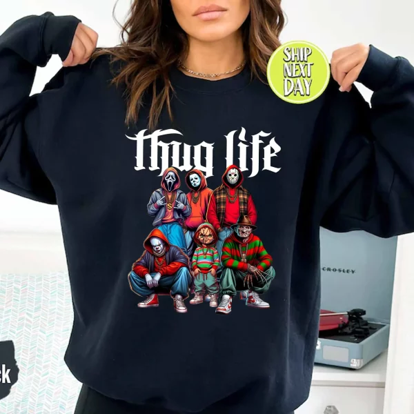 Thug Life Horror Ver 3 – Sweatshirt, Tshirt, Hoodie - Image 2