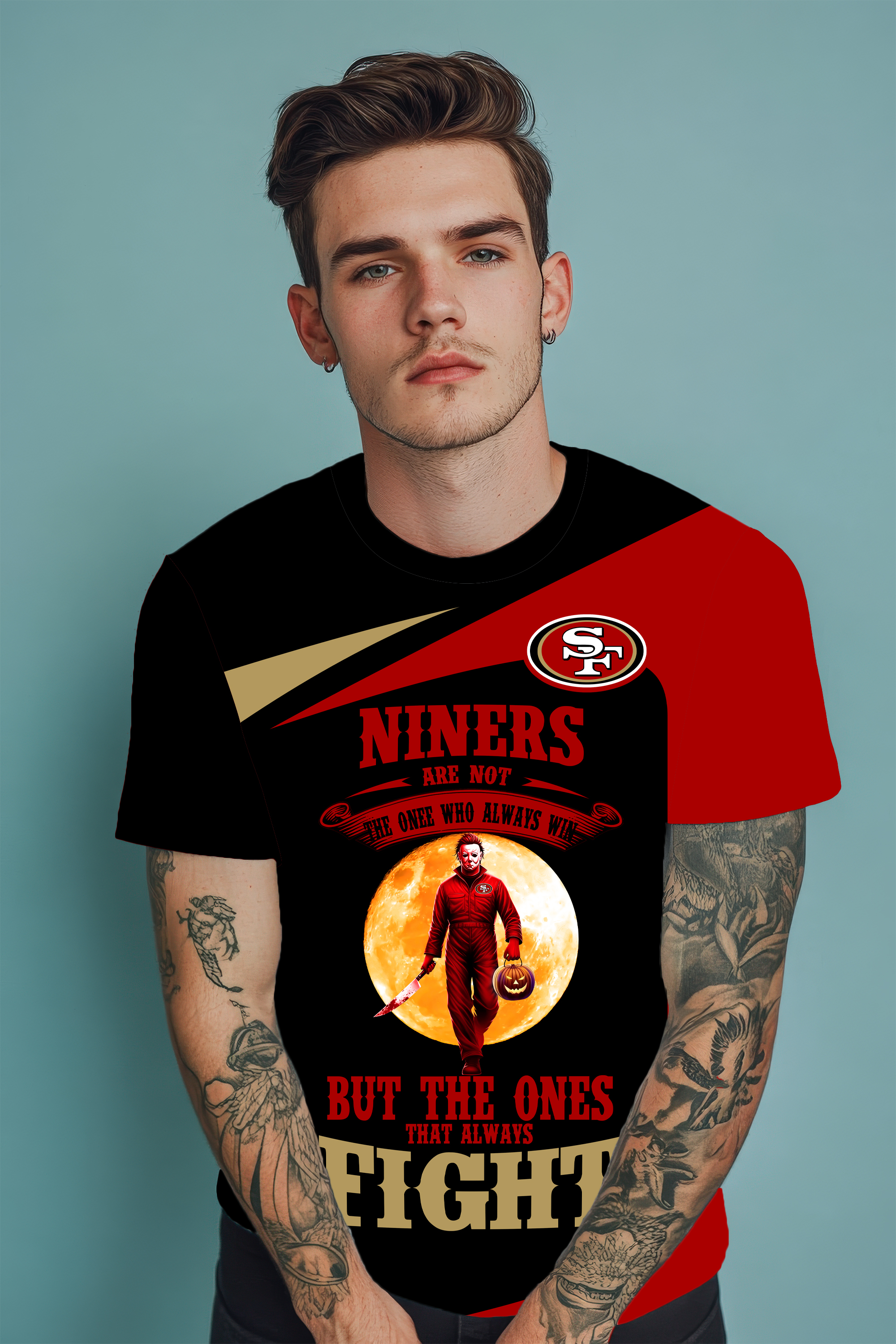 Personalized San Francisco 49ers Halloween Tshirt Niners are the ones that always Fight - Image 3