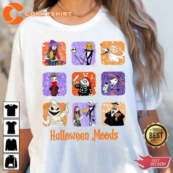 The Nightmare Before Christmas Halloween Moods Disney T-Shirt - Image 2