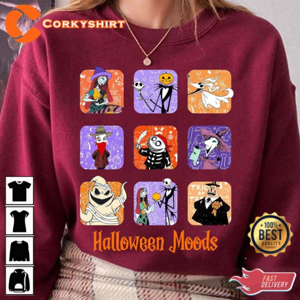 The Nightmare Before Christmas Halloween Moods Disney T-Shirt - Image 3