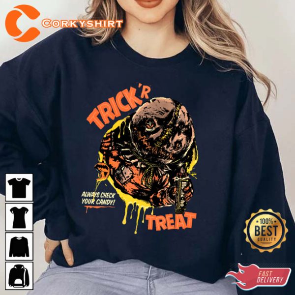 Trick Or Treat Pumpkins Halloween Candy 2023 T-Shirt - Image 2
