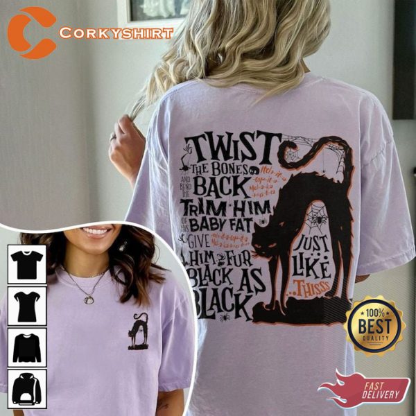 Twist The Bones Double Side Baby Fat Halloween Horror Inspired T-Shirt - Image 3