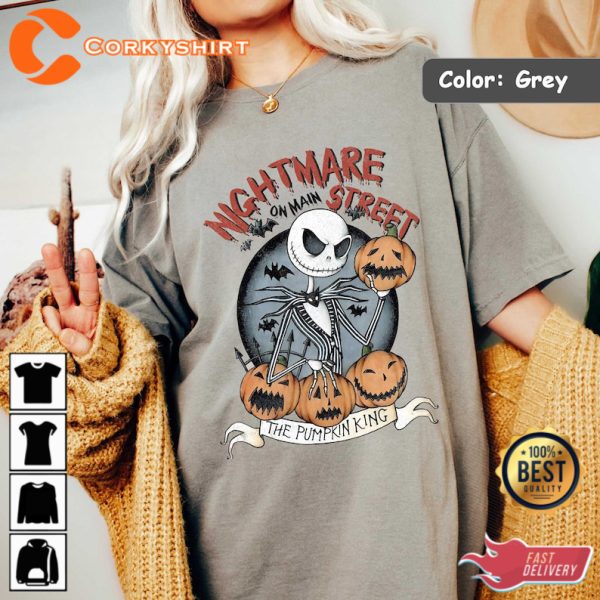 Vintage The Nightmare Before Halloween Pumpkin Shirt - Image 2