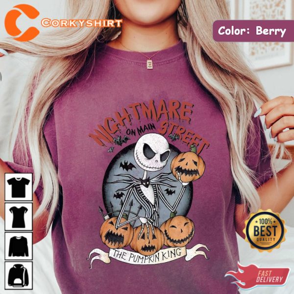 Vintage The Nightmare Before Halloween Pumpkin Shirt - Image 3