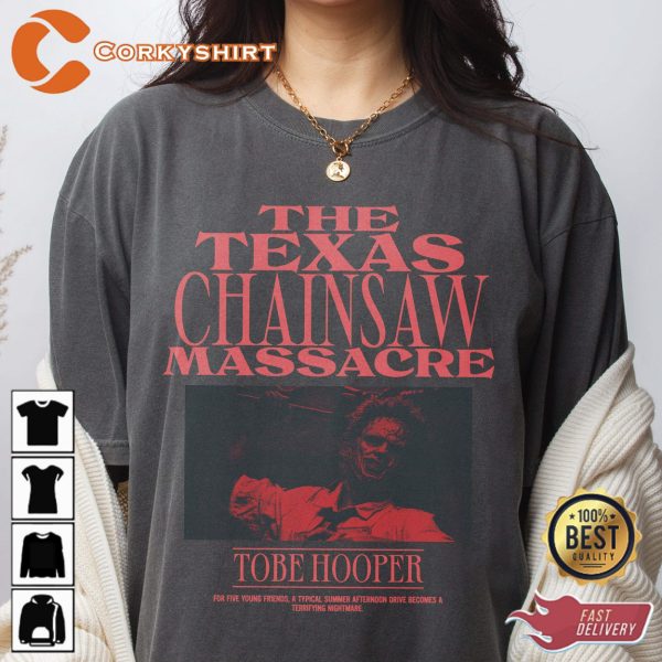 Vintage The Texas Chainsaw Massacre Shirt Unisex Garment dyed Shirt - Image 2
