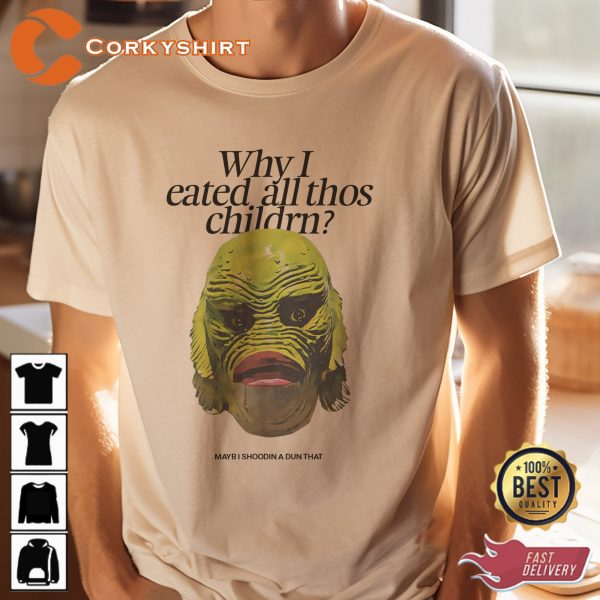 Weird Creature From The Black Lagoon T-shirt Funny Vintage Shirt - Image 3