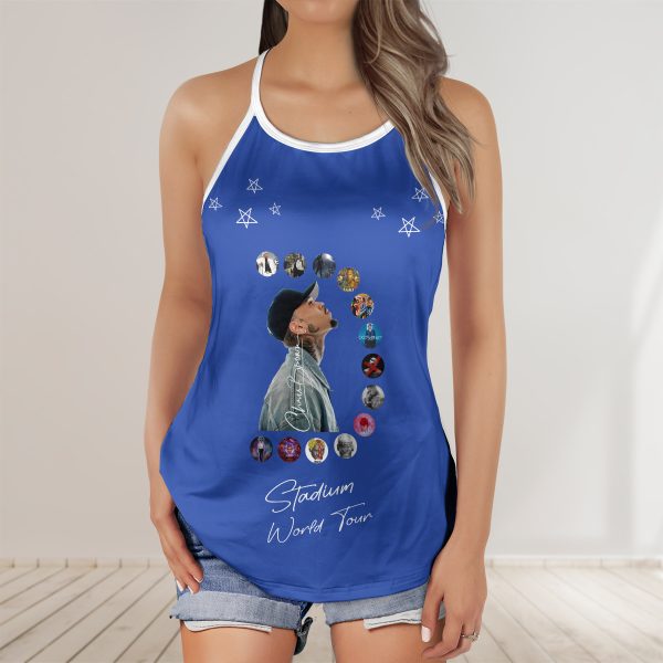 Breezy Bowl Cross Open Back Camisole Tank Top Multi Colors - Image 6