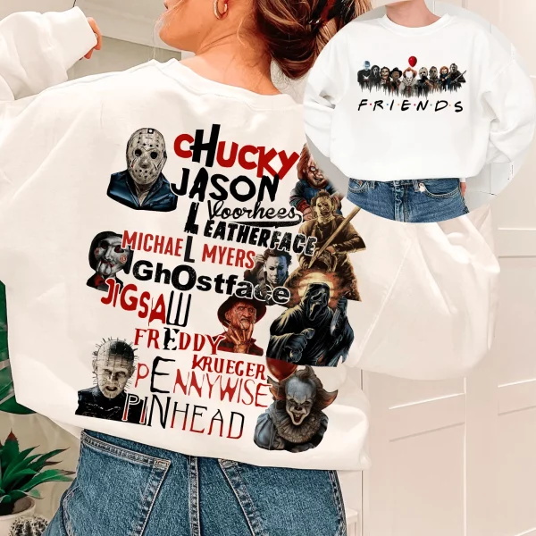Horror Characters Shirt – Sweatshirt, Tshirt, Hoodie - Image 2
