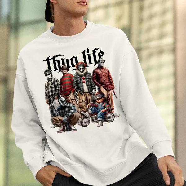 Thug Life Halloween T-Shirt for Horror Movie Fans