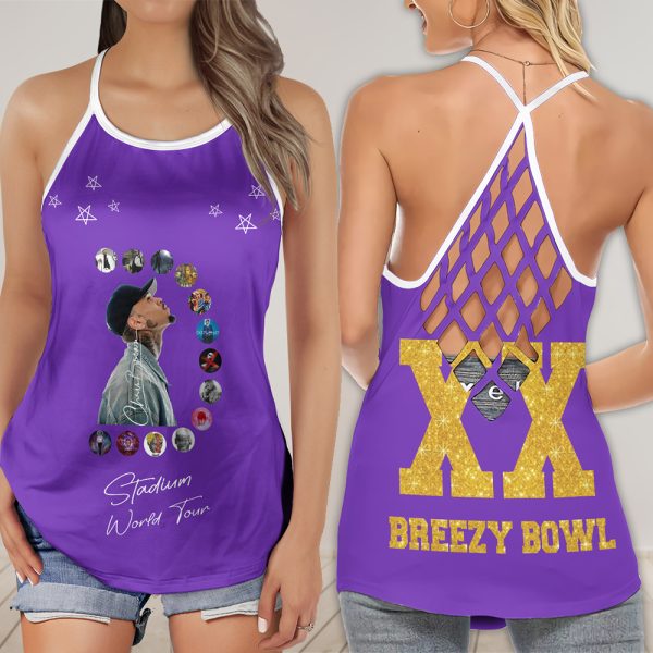 Breezy Bowl Cross Open Back Camisole Tank Top Multi Colors