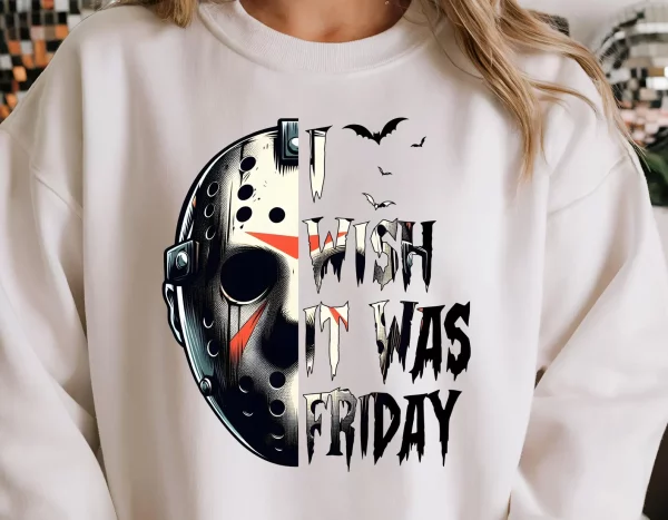 I Wish It Was Friday Funny Unisex T-Shirt, Spooky Season Halloween Shirt, Halloween Gift