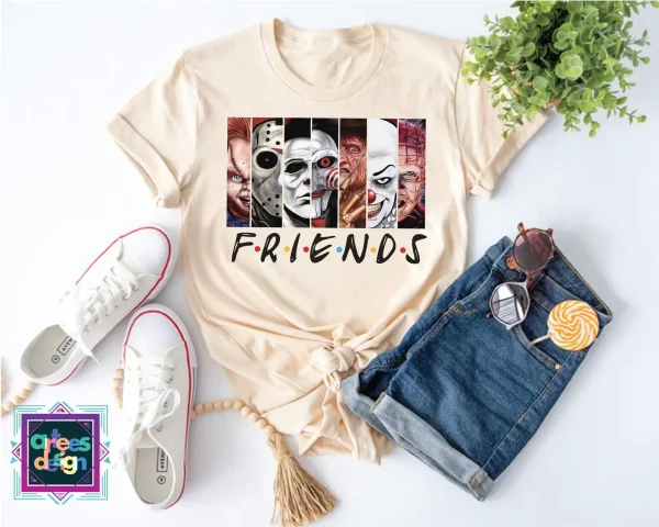 Horror Movie Characters Friends Shirt Halloween