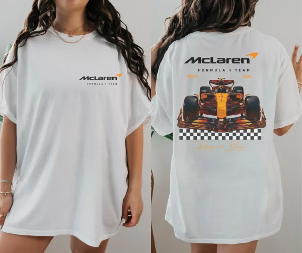 McLaren 2025 F1 T-Shirt – Lando Norris & Oscar Piastri Racing Tee, Unisex Formula One Fan Gift