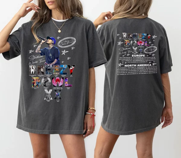 2025 Breezy Bowl XX Chris Brown Shirt Breezy Bowl XX Tour - Image 2