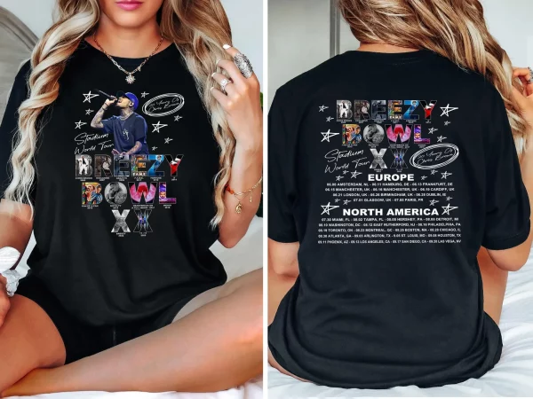 2025 Breezy Bowl XX Chris Brown Shirt Breezy Bowl XX Tour