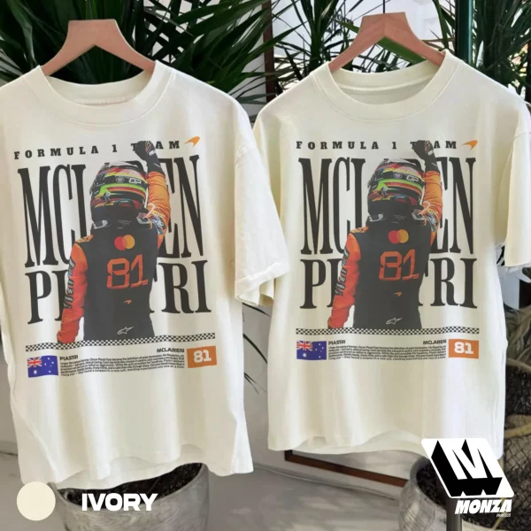 Oscar Piastri McLaren F1 T-Shirt – Vintage Racing Graphic Tee, Formula One Fan Apparel - Image 5
