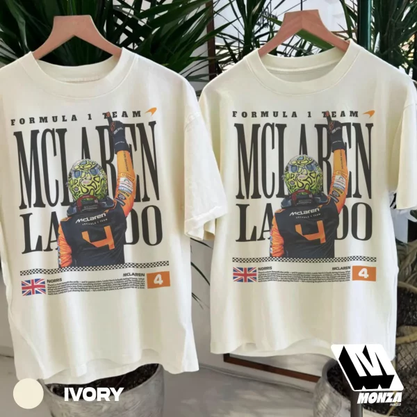 Lando Norris McLaren F1 T-Shirt – Vintage Racing Graphic Tee, Formula One Fan Apparel