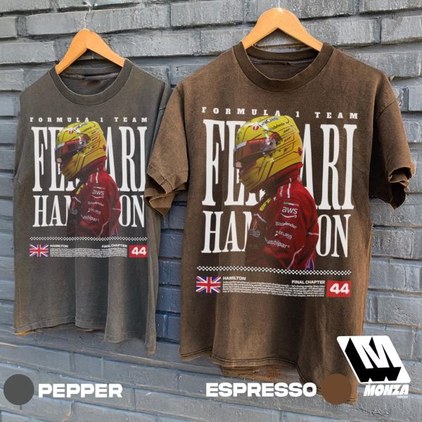 Vintage Lewis Hamilton F1 Shirt, Ferrari Racing Graphic Tee, Formula One Fan Merchandise - Image 2