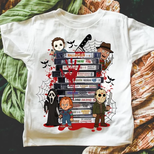 Halloween Horror Movie VHS , 90s Horror Movie , Retro Scary Movie Characters Tshirt Sweater Hoodie