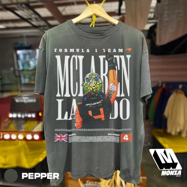 Lando Norris McLaren F1 T-Shirt – Vintage Racing Graphic Tee, Formula One Fan Apparel - Image 3