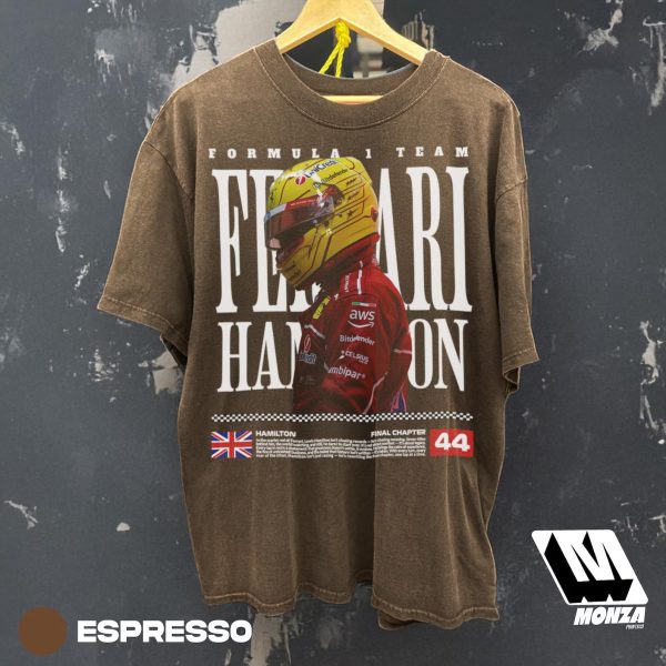 Vintage Lewis Hamilton F1 Shirt, Ferrari Racing Graphic Tee, Formula One Fan Merchandise - Image 4
