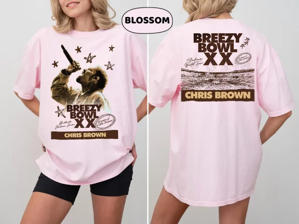 Chris Brown 2025 Tour Shirt, Breezy Bowl XX Album Tee, Retro Concert Graphic T-Shirt - Image 2