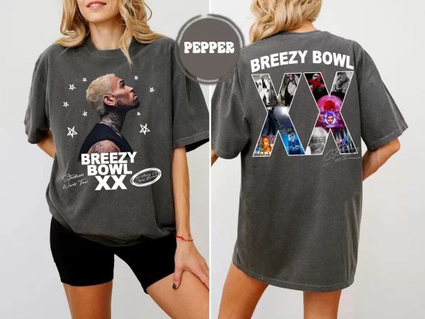 Chris Brown Breezy Bowl XX Shirt, Chris Brown Album Shirt, CB Tour Shirt, Chris Brown Fan Gift