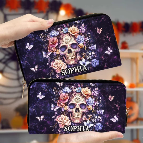 Halloween Skeleton Leather Wallet - Halloween Gift