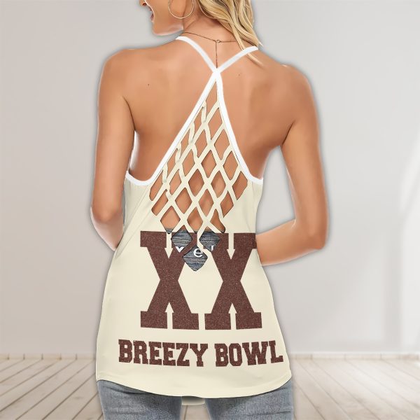 Breezy Bowl Cross Open Back Camisole Tank Top - Image 3