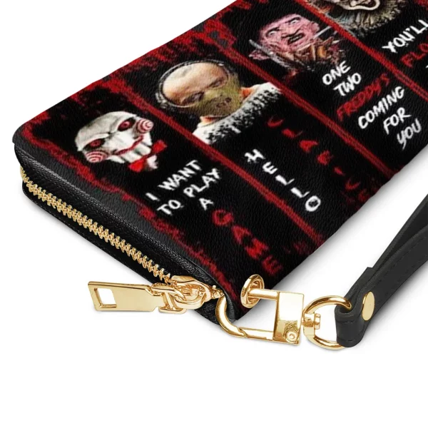 Horror Movie Characters Leather Handbag With Wallet - Just A Girl Who Loves Horror Movies Leather Wallet - Halloween Gift - Image 5