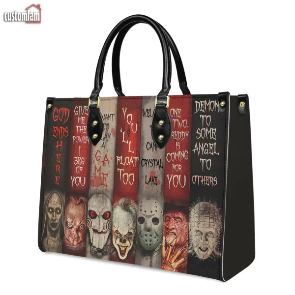 Horror Movie Leather Handbag, Scary Movies Fans Gift, Halloween Scary Purse - Image 3