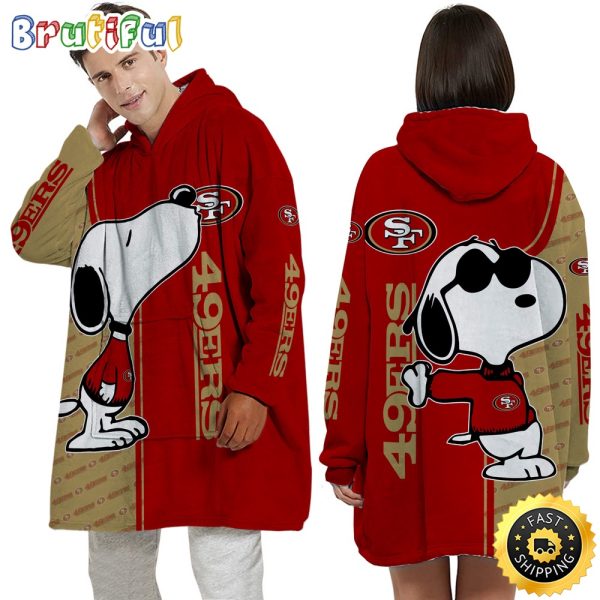 NFL San Francisco 49ers Snuggy Blanket Hoodie For Fans Unisex Hoodie